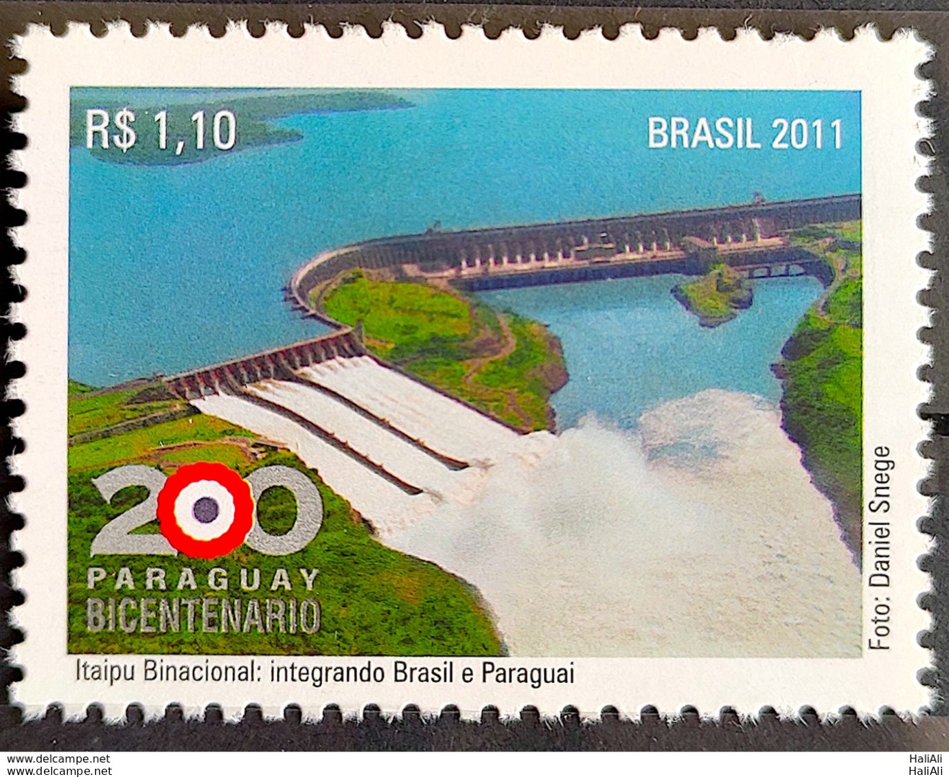 C 3088 Brazil Stamp Diplomatic Relations Paraguay Itaipu Energy Hidreletic 2011 - Nuovi