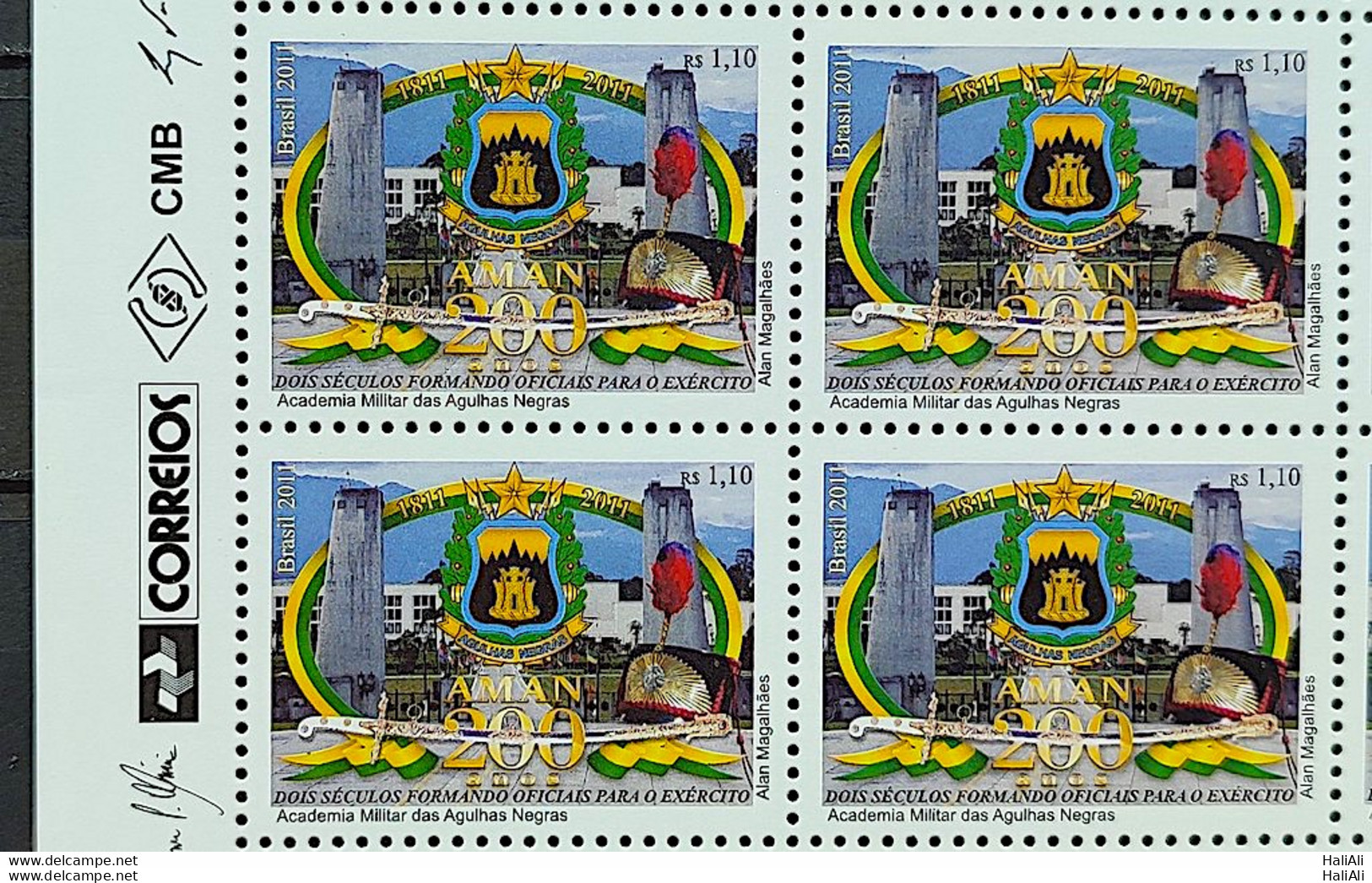 C 3084 Brazil Stamp Military Academy Of Agulhas Negras Education 2011 Block Of 4 Vignette Correios - Ungebraucht