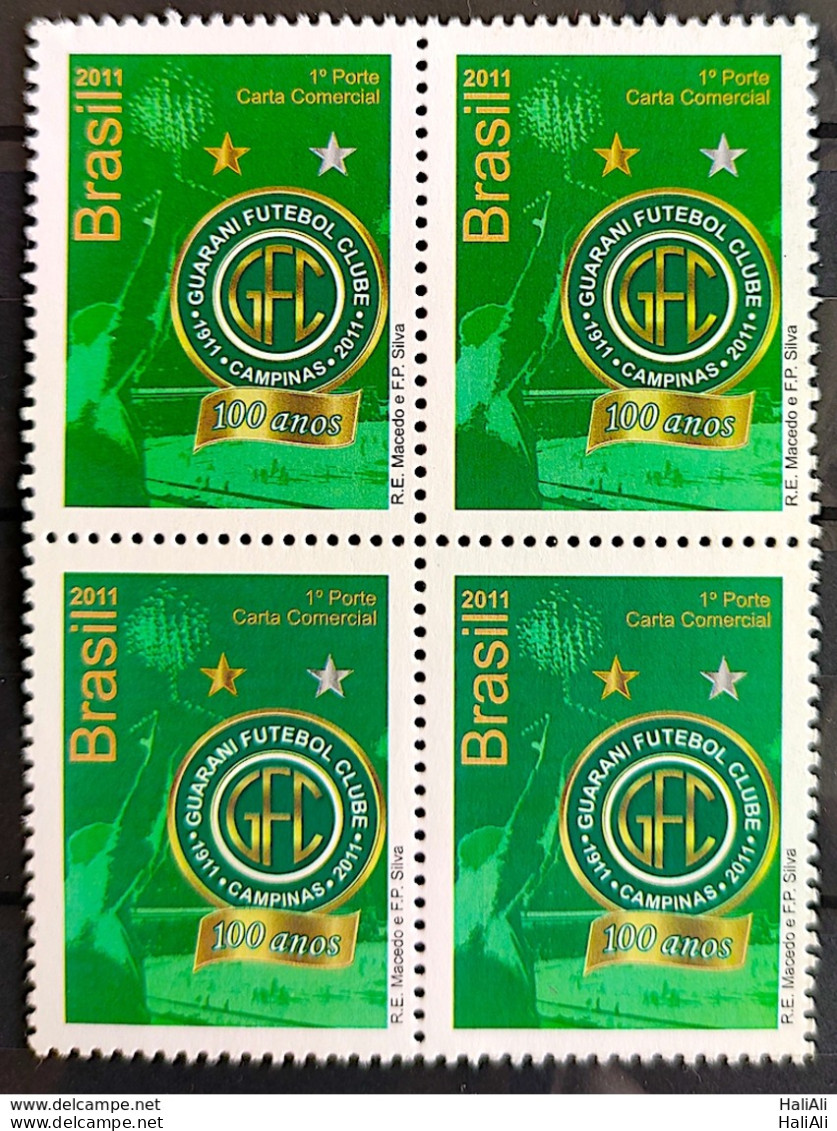 C 3082 Brazil Stamp Guarani Football 2011 Block Of 4 - Neufs