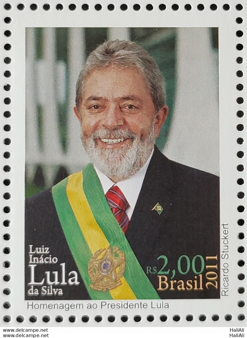 C 3077 Brazil Stamp Head Of State President Lula 2011 - Nuevos