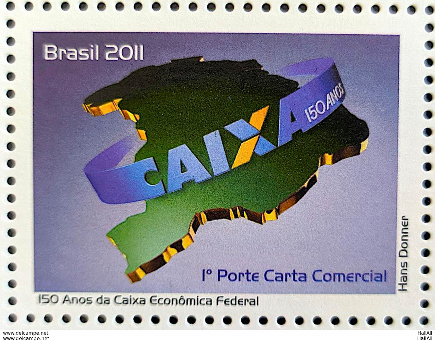 C 3078 Brazil Stamp Bank Box Economic Federal Map Economy 2011 - Ongebruikt