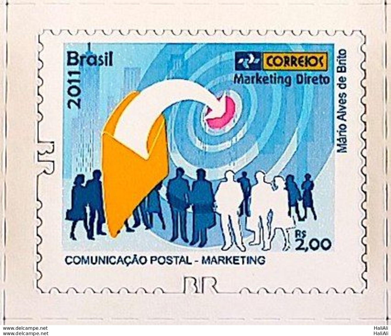 Brazil Regular Stamp RHM 861 Postal Services Marketing Perforation BR 2011 - Ungebraucht