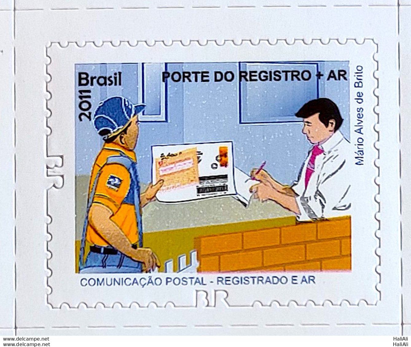 Brazil Regular Stamp RHM 860 Postal Services Registration + AR 2011 - Unused Stamps