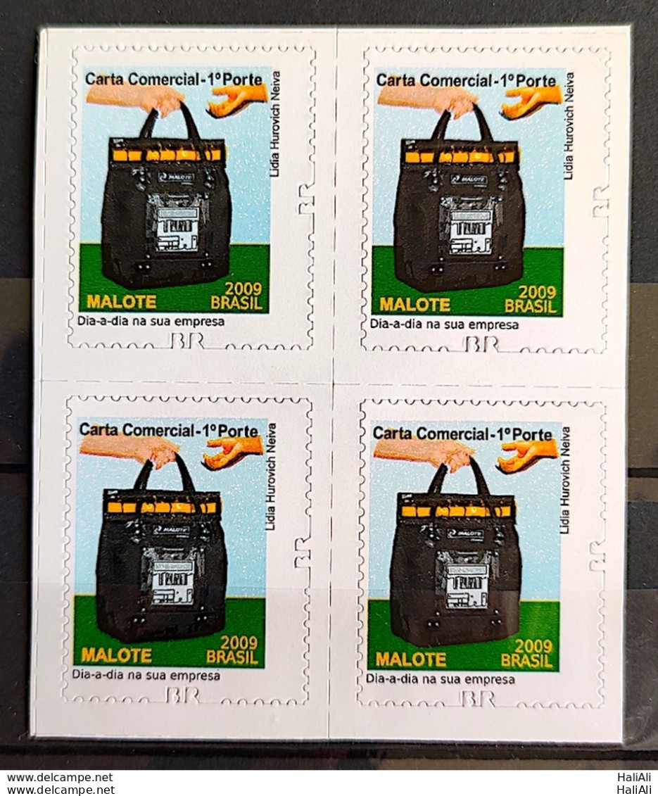 Brazil Regular Stamp RHM 853 Postal Service Malote Perforation BR 2011 Block Of 4 - Neufs