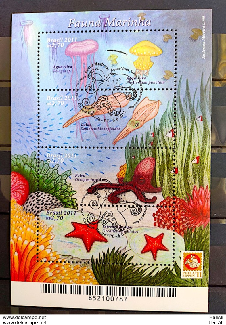 B 162 Brazil Stamp Marine Fauna 2011 CBC PE Recife - Ongebruikt