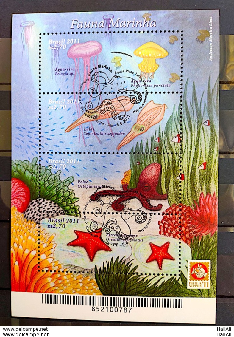 B 162 Brazil Stamp Marine Fauna 2011 CBC PE Recife - Nuovi
