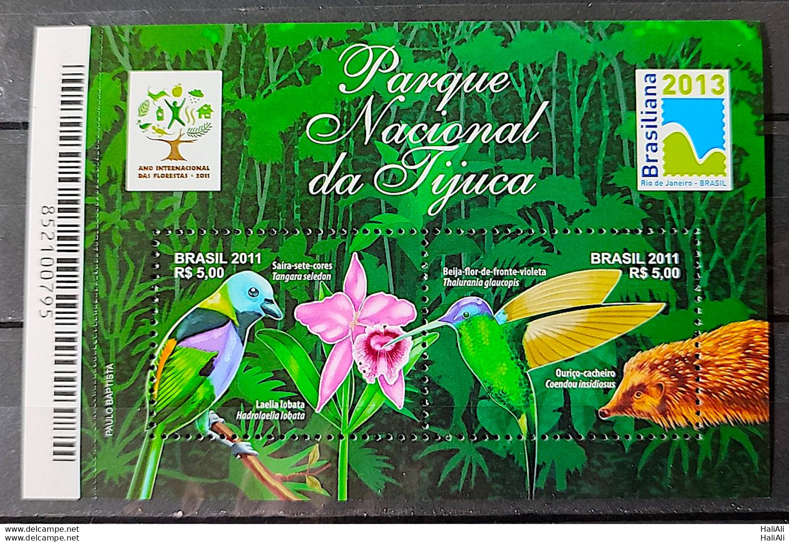 B 163 Brazil Stamp Tijuca National Park Hummingbird Fauna Flora 2011 - Nuevos