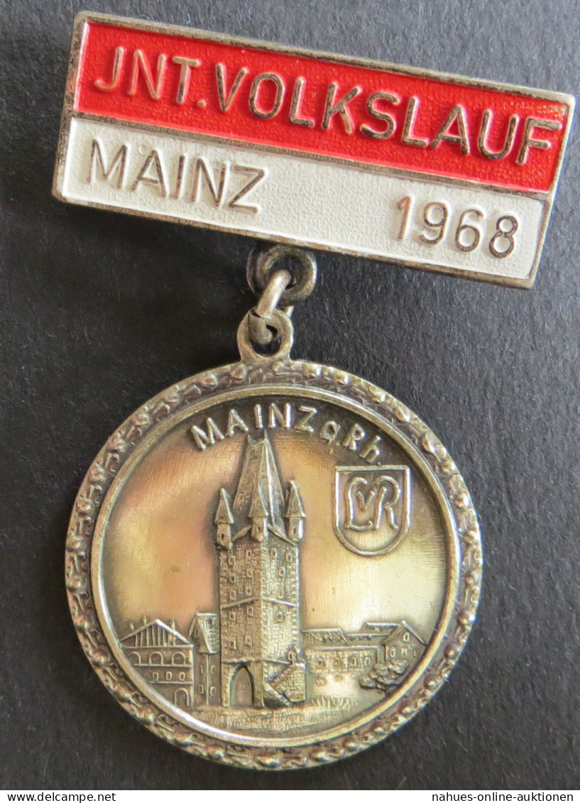 Sport Laufen Medaille JNT. Volkslauf Mainz 1968 Das Goldene Mainz Am Rhein - Commemorative