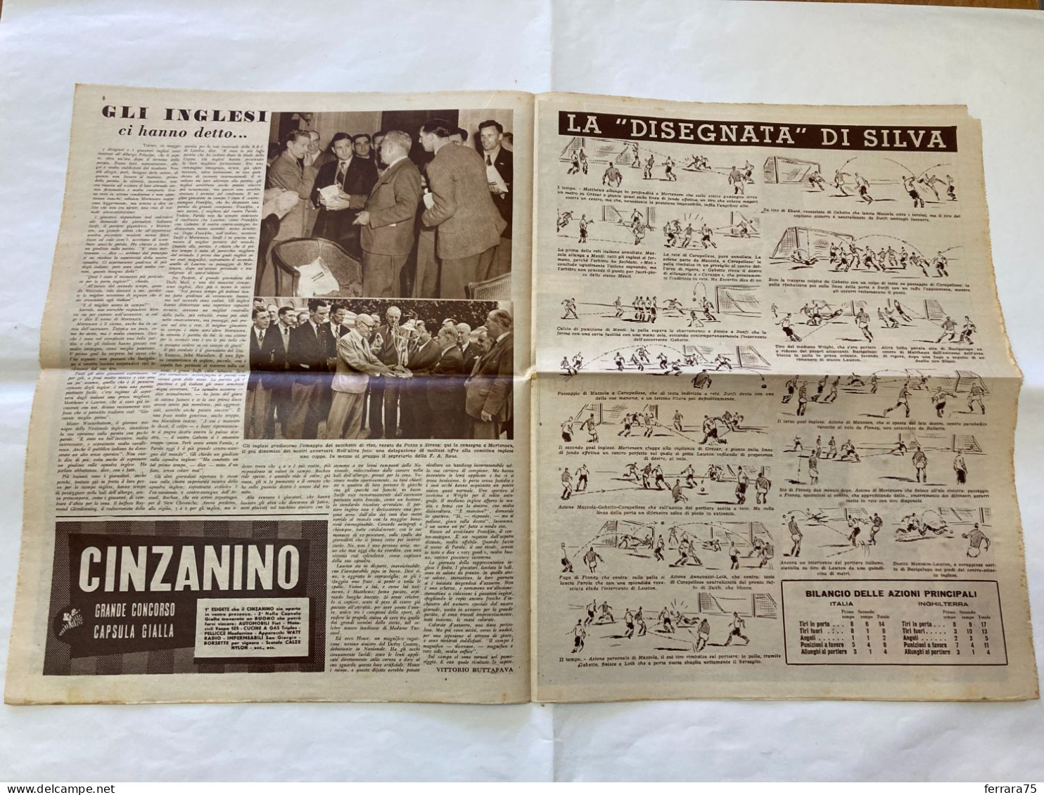 IL CALCIO ILLUSTRATO LA NAZIONALE- ITALIA-INGHILTERRA-CUNEO E STRESA  N.22 1948. - Sports