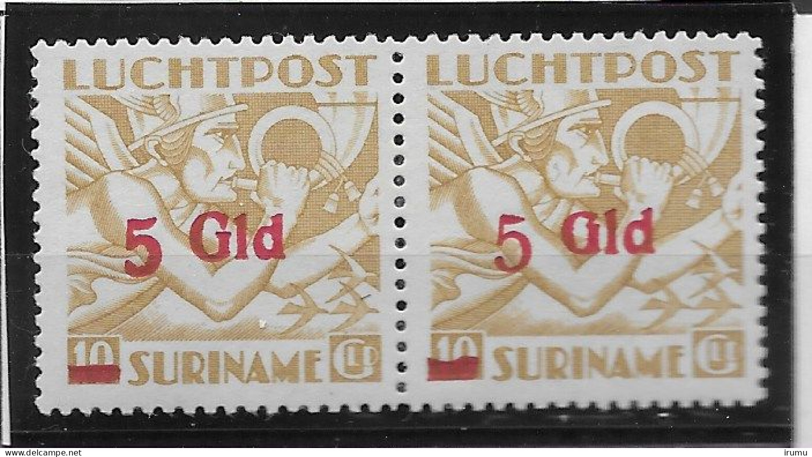 Suriname 1945, NVPH LP26a (scherpe 5) MNH, Kw 77.5 EUR (SN 2646) - Surinam ... - 1975