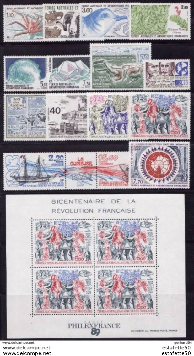 TAAF;1989; Année Complète N°140 à 147 Et PA N°103 à 109  ;NEUFS**;MNH - Collections, Lots & Series