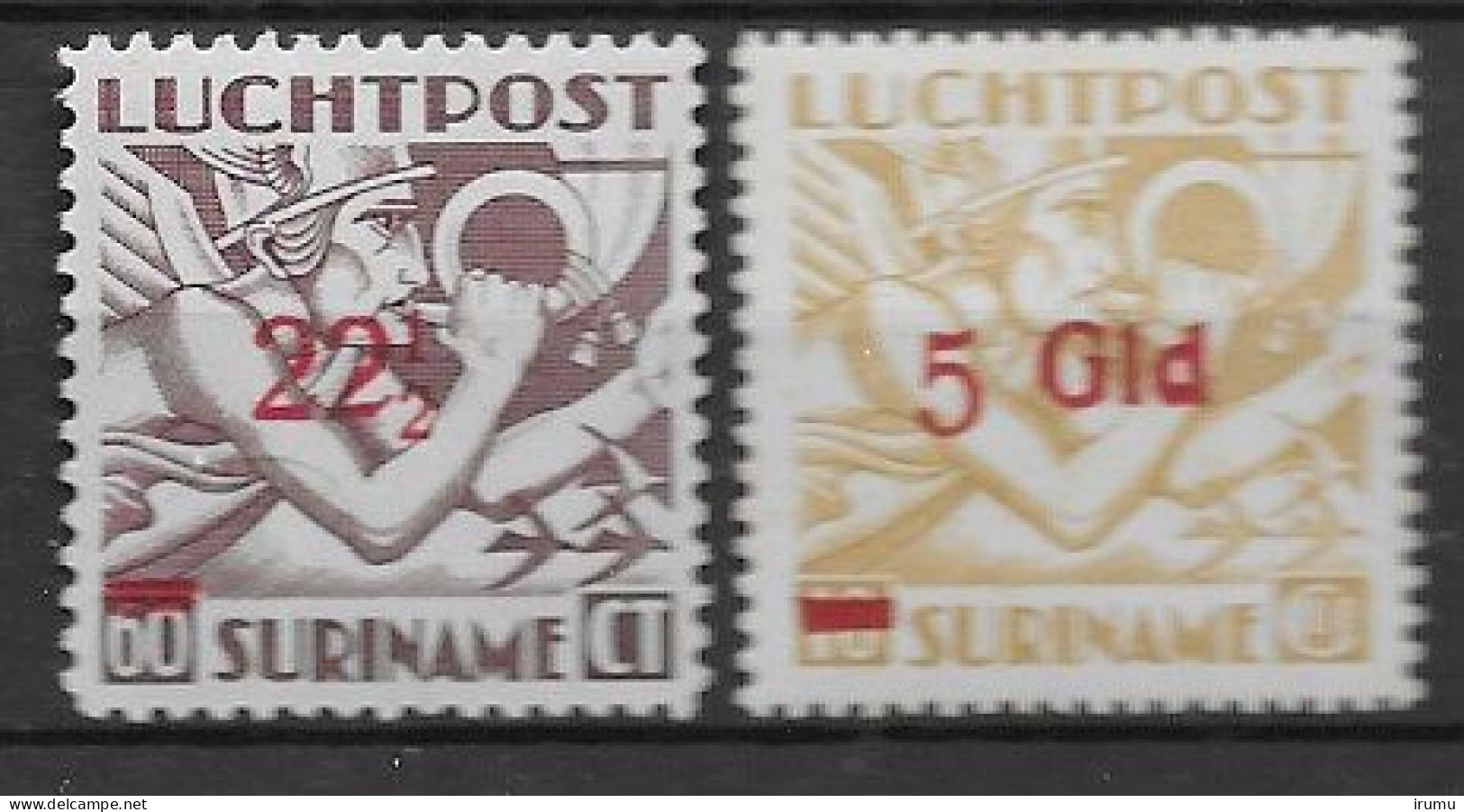 Suriname 1945, NVPH LP24, LP26 MH, Kw 31.5 EUR (SN 2648) - Surinam ... - 1975