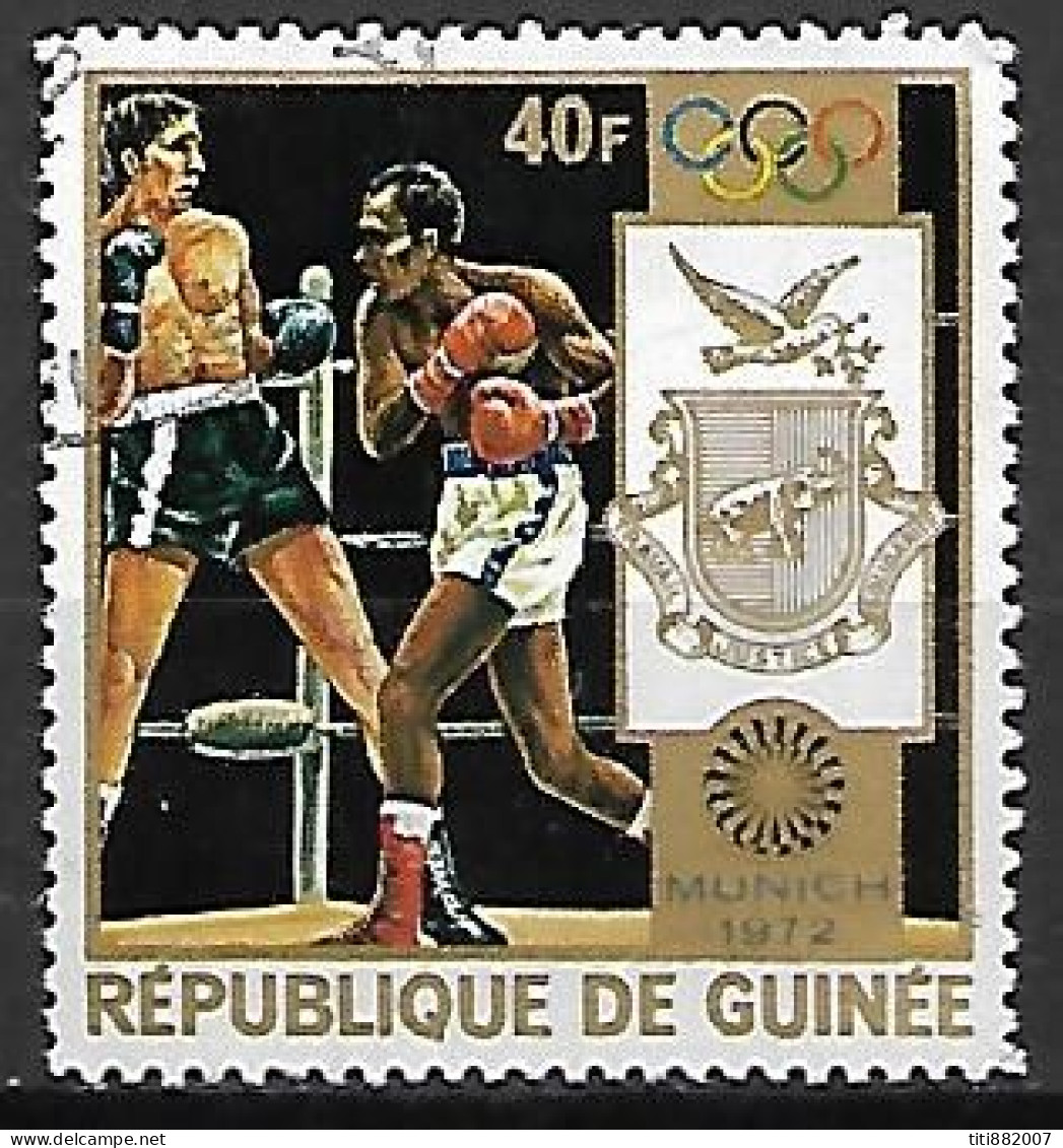 GUINEE  -   BOXE  -  Oblitéré.  1972  .JO Munich - Pugilato