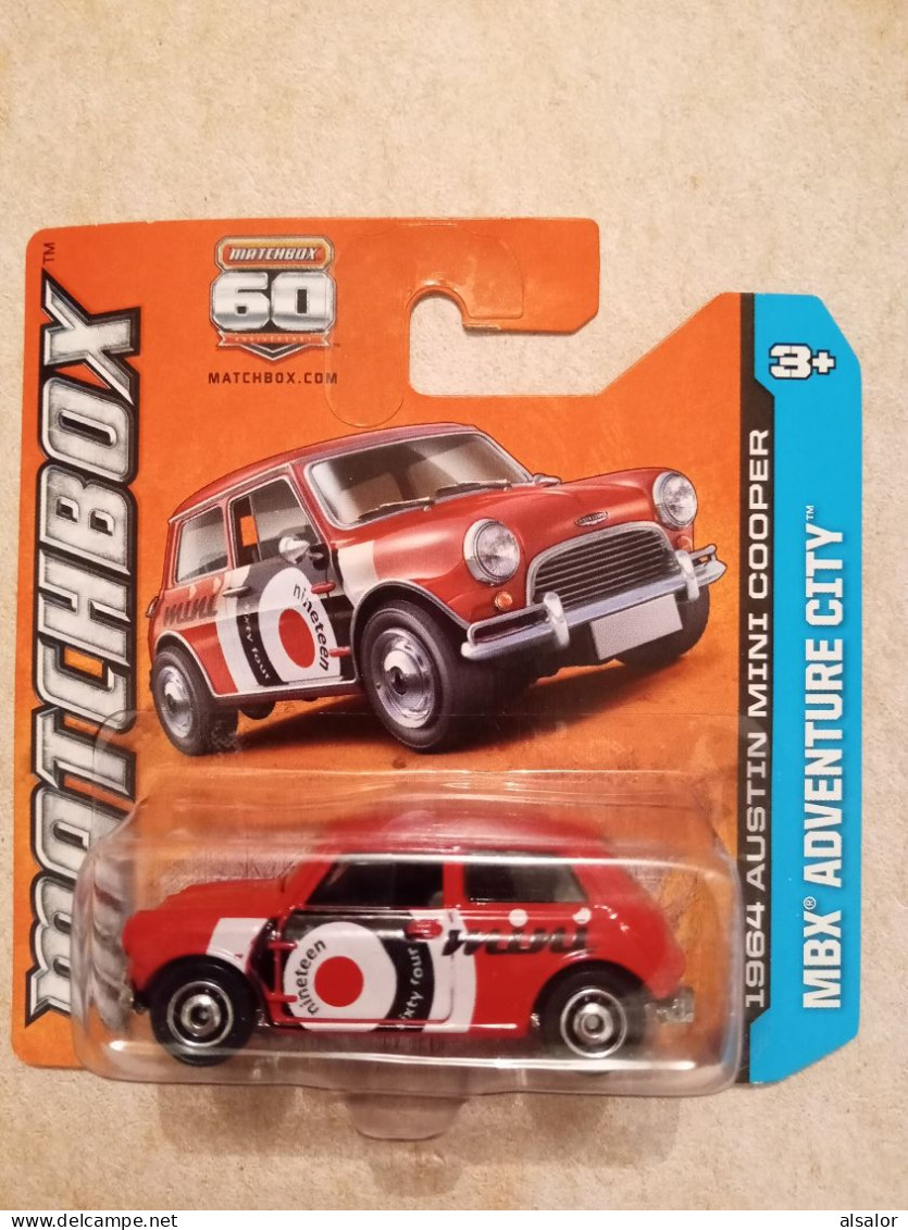 1964 AUSTIN MINI COOPER ROUGE NINETEEN SIXTY FOUR MATCHBOX - Matchbox (Mattel)