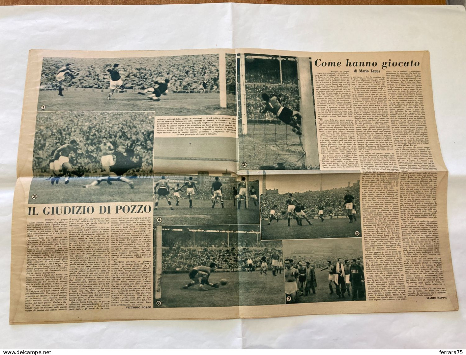 IL CALCIO ILLUSTRATO LA NAZIONALE- ITALIA-UNGHERIA-MILAN  N.24 1949. - Sports