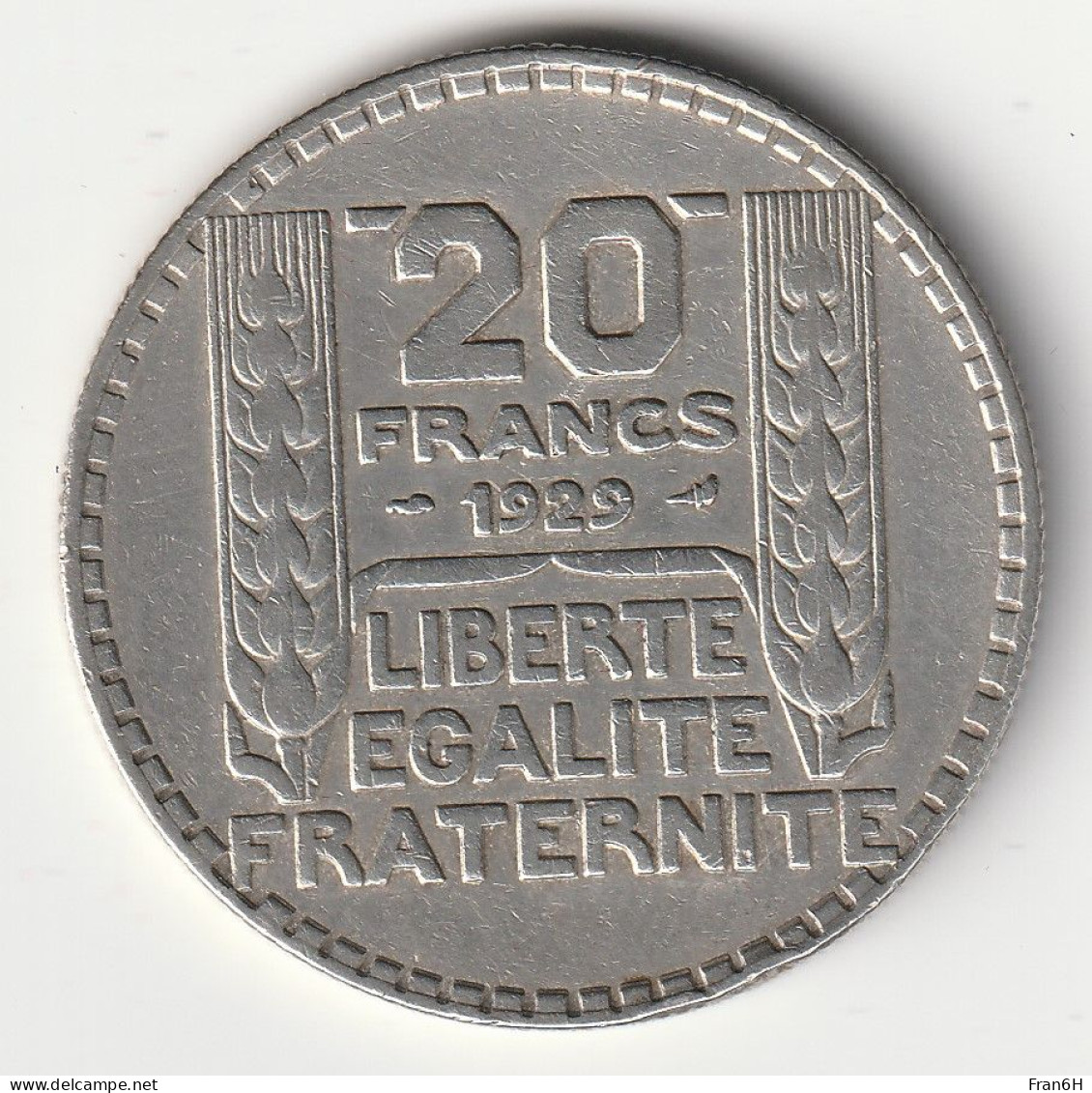 20 Francs Turin Argent 1929 - Silver - - 20 Francs