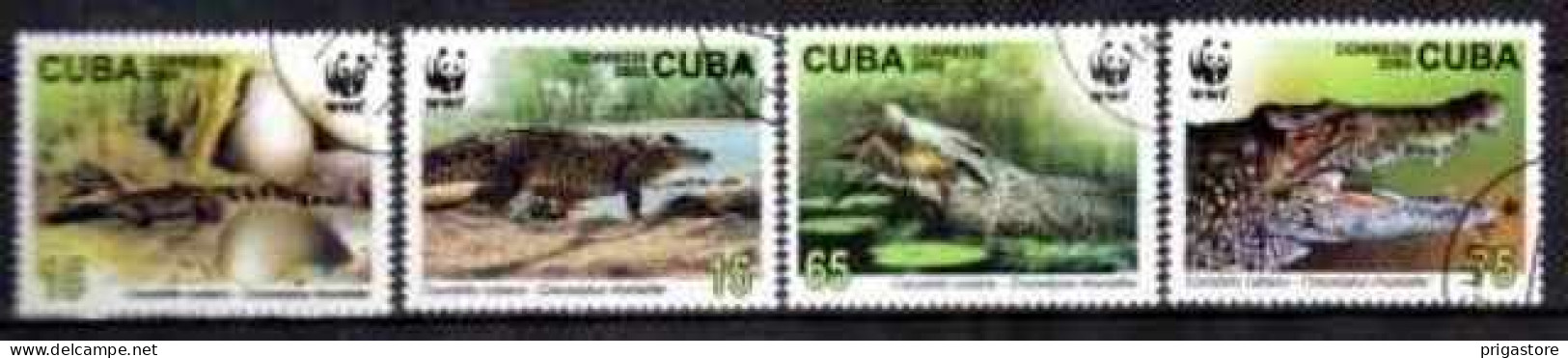 Cuba 2003 Animaux Crocodiles (19) Yvert N° 4117 à 4120 Oblitéré Used - Gebruikt