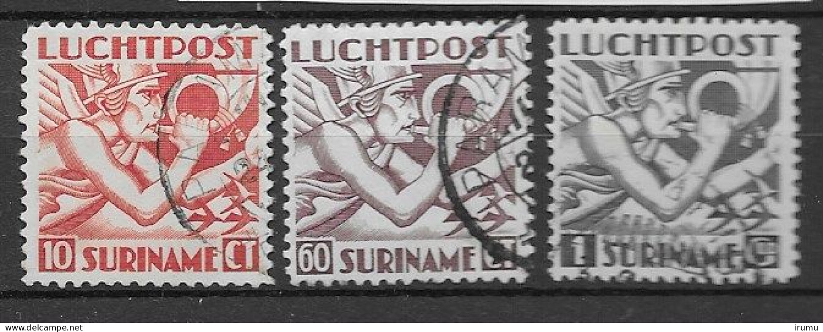 Suriname 1941,NVPH LP20-22 Gebruikt, Kw 32 EUR (SN 2652) - Suriname ... - 1975