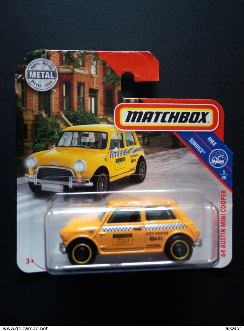 64 AUSTIN MINI COOPER TAXI MATCHBOX - Matchbox (Mattel)