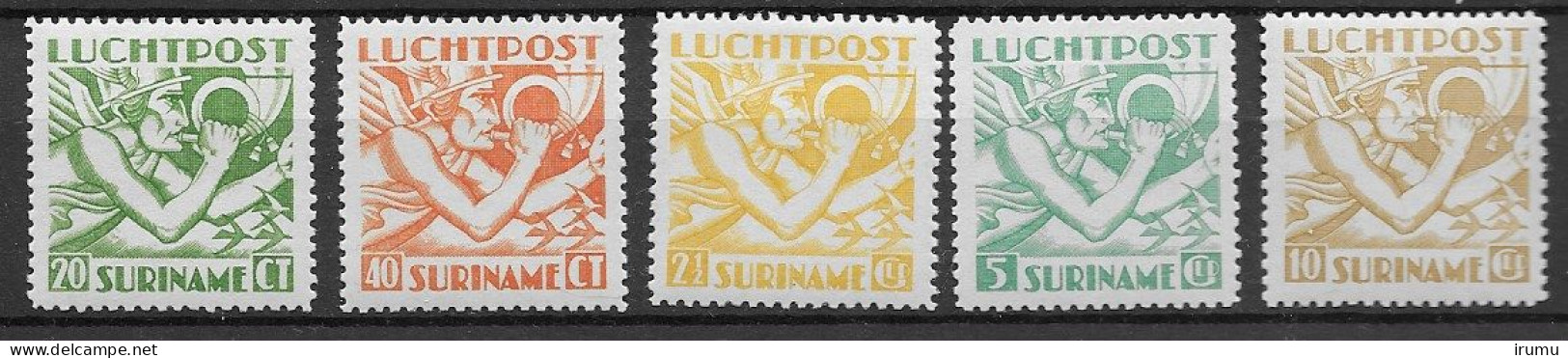 Suriname 1941, NVPH LP15-19 MH, Kw 510 EUR (SN 2654) - Suriname ... - 1975