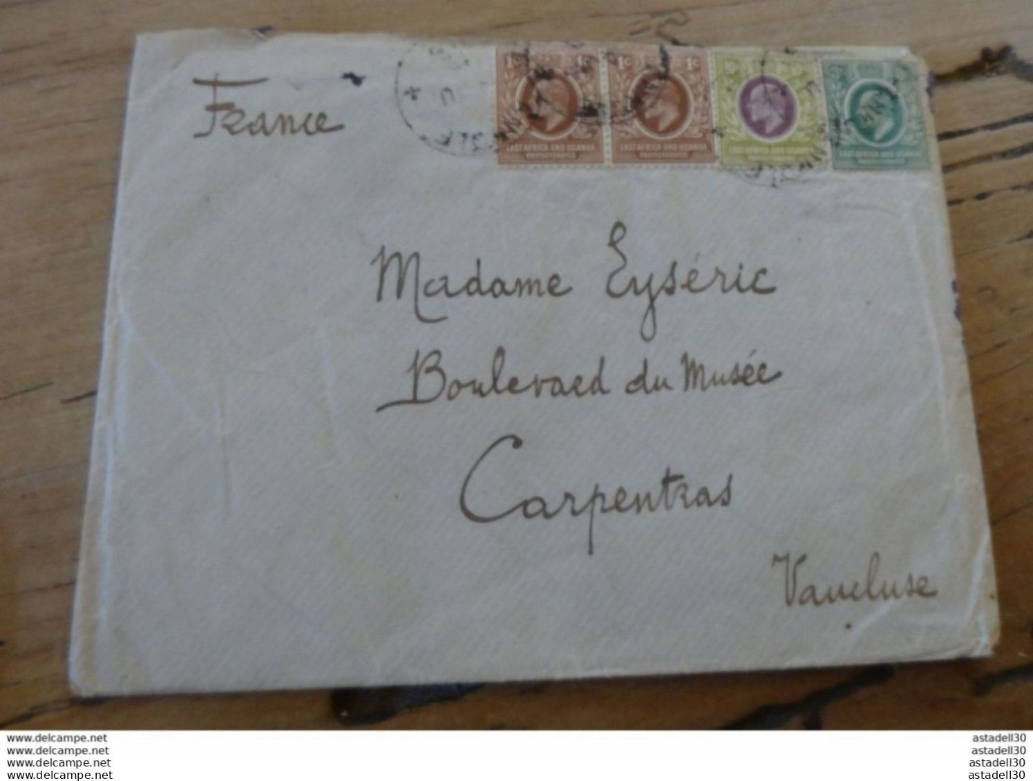 Cover From EAST AFRICA AND UGANDA To FRANCE 1912 With Letter  ...... PHI ..... CL-1-7 - Protectoraten Van Oost-Afrika En Van Oeganda
