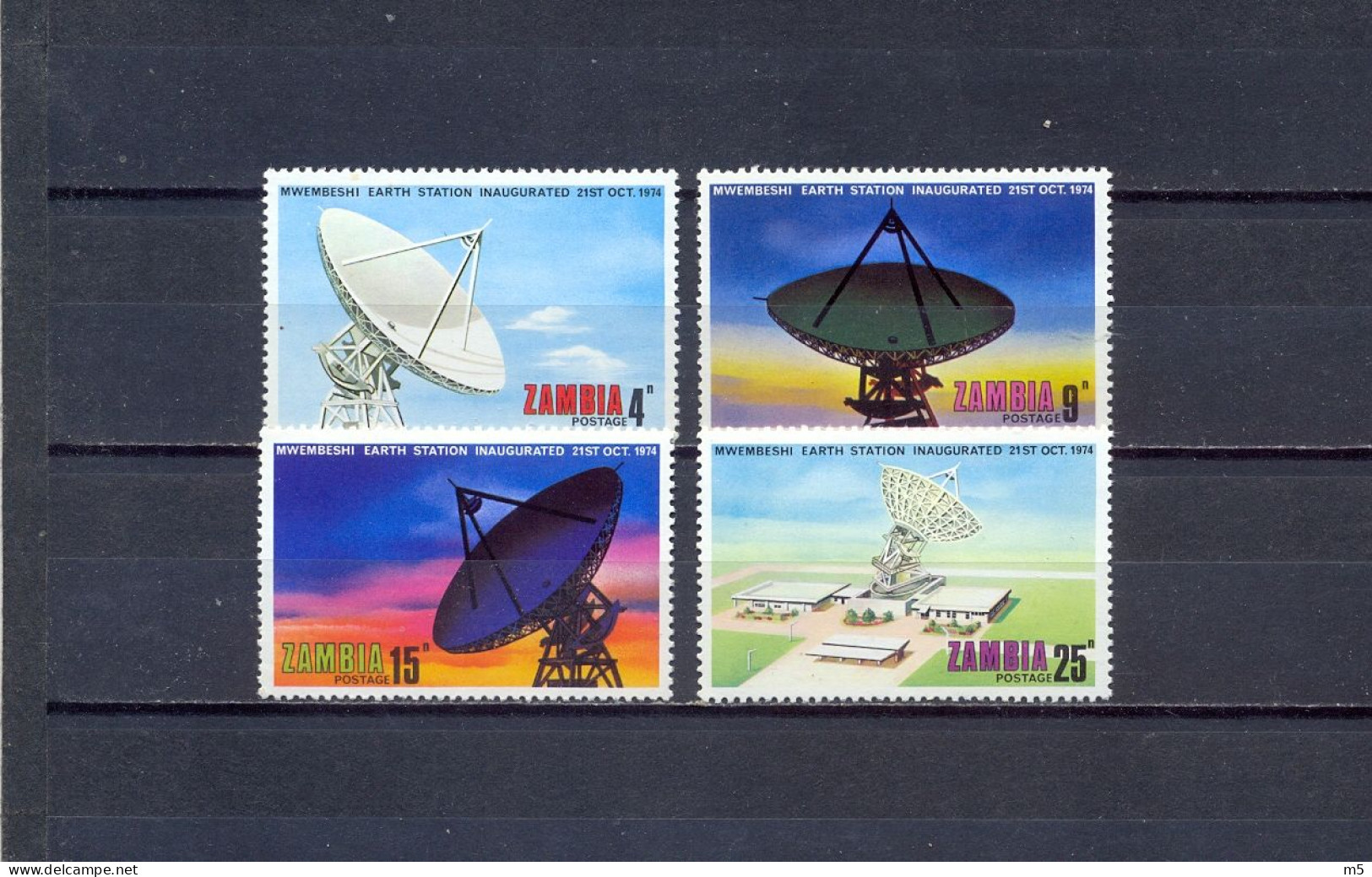 ZAMBIA - MNH - EARTH ANTENNAS - MI.NO.137/40 - CV = 2,40 € - Zambia (1965-...)