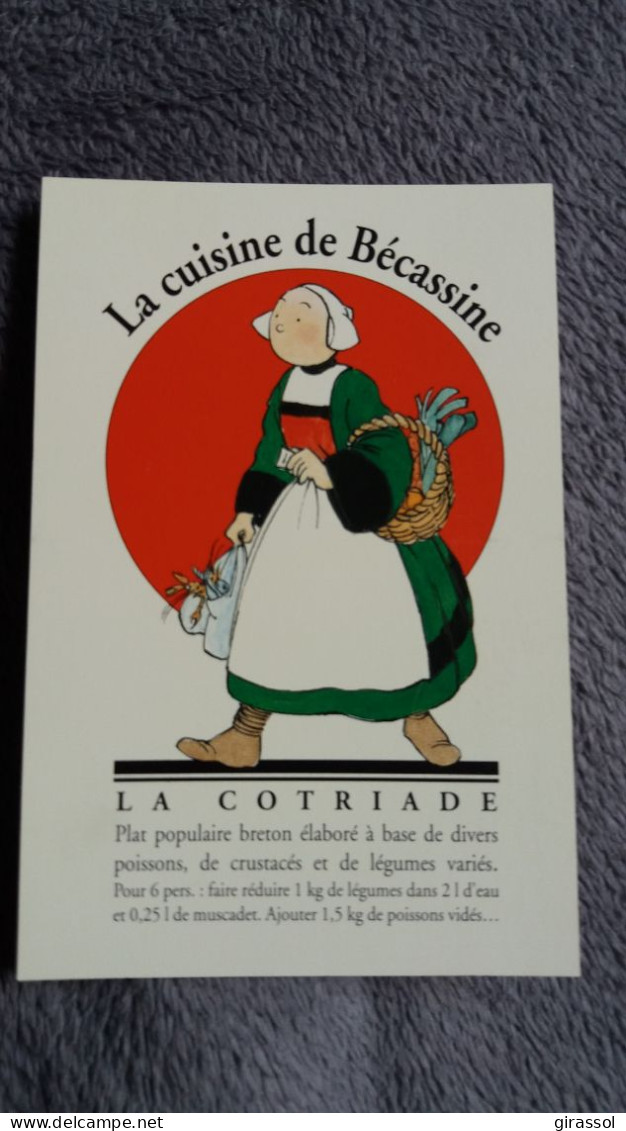 CPM LA CUISINE DE BECASSINE LA COTRIADE PLAT POPULAIRE BRETON RECETTE HACHETTE LIVRE GAUTIER LANGUEREAU 1998 - Fumetti