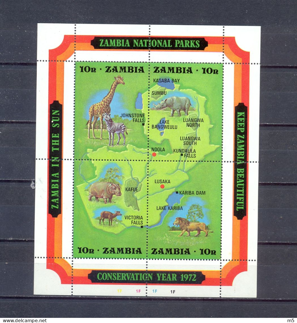 ZAMBIA - MNH - MAP OF ZAMBIA - MI.NO.BL2 - CV = 17 € - Zambia (1965-...)