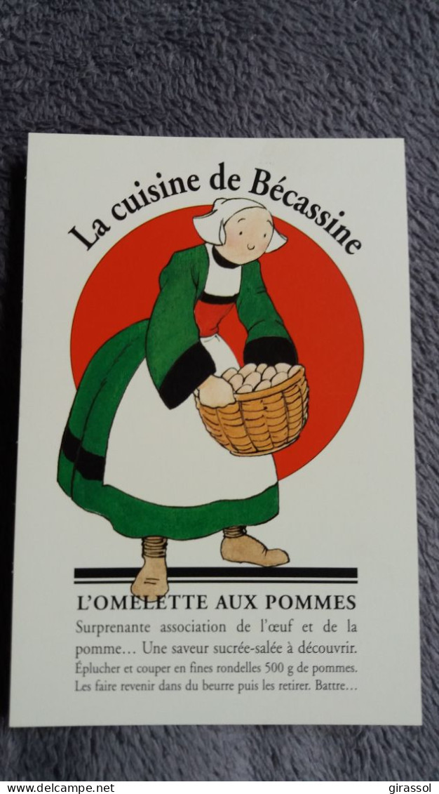 CPM LA CUISINE DE BECASSINE L OMELETTE AUX POMMES  RECETTE HACHETTE LIVRE GAUTIER LANGUEREAU 1998 - Fumetti