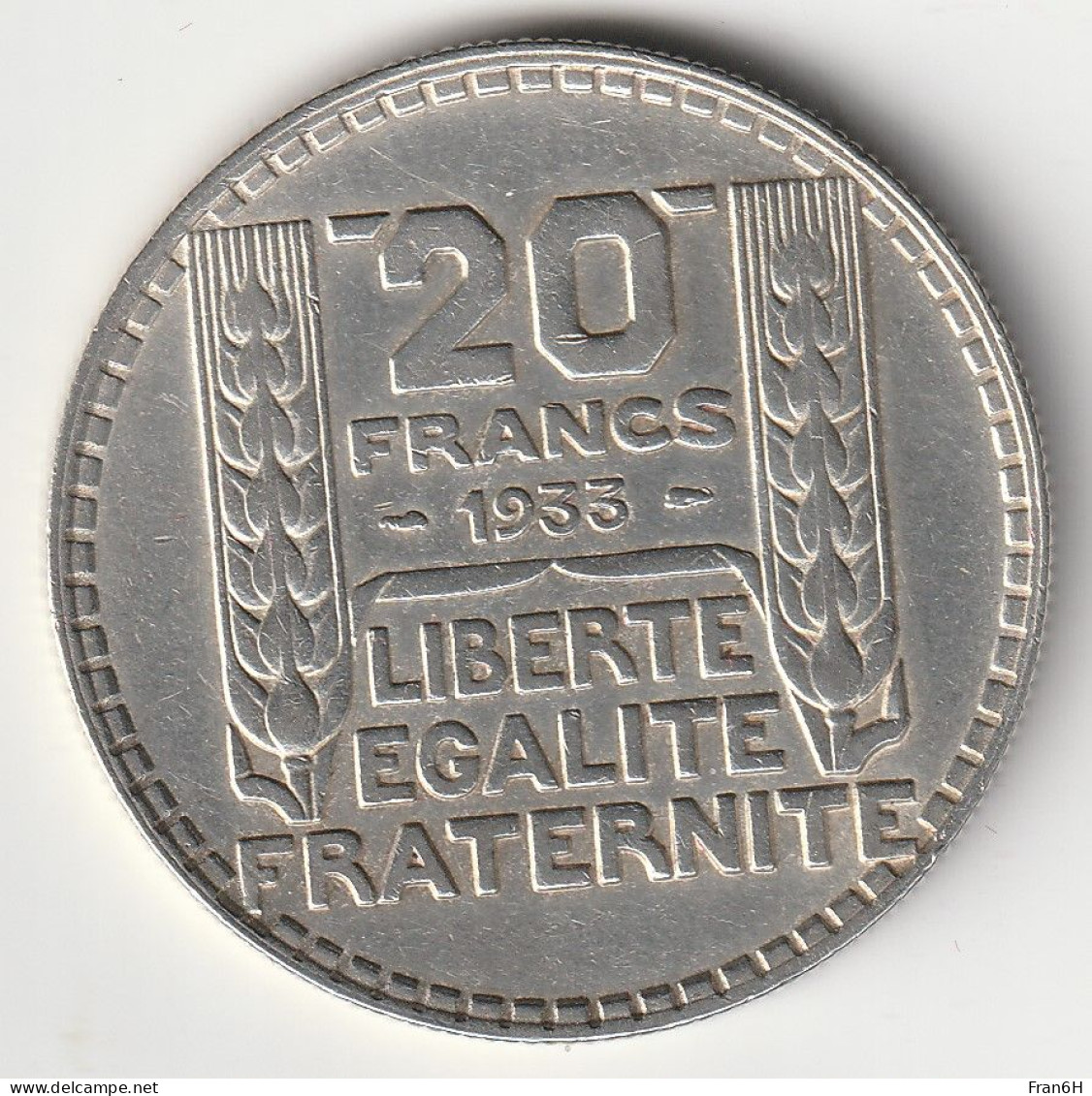 20 Francs Turin Argent 1933 - Silver - - 20 Francs