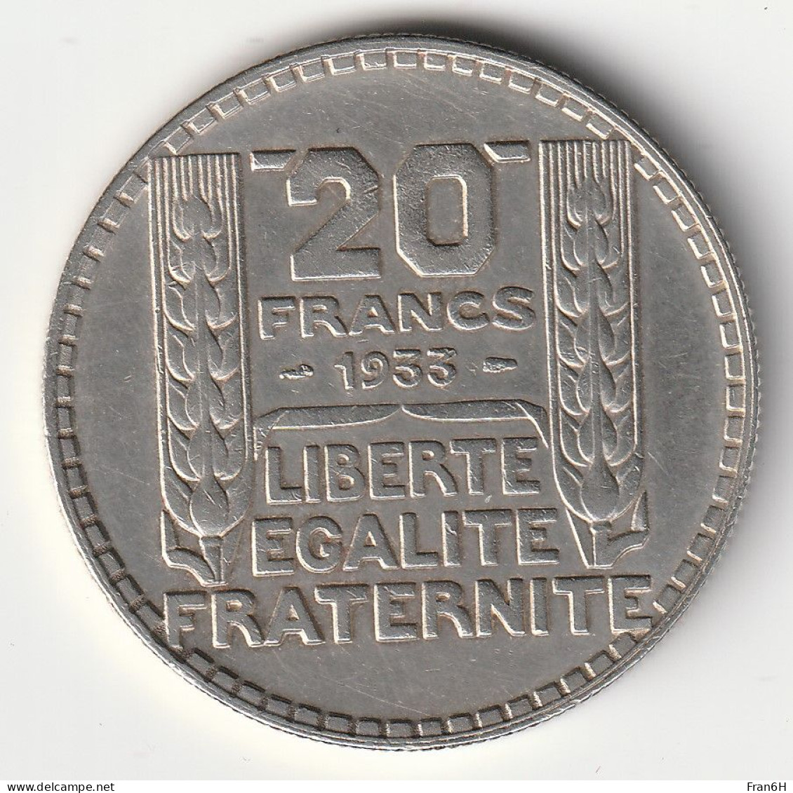 20 Francs Turin Argent 1933 - Silver - - 20 Francs