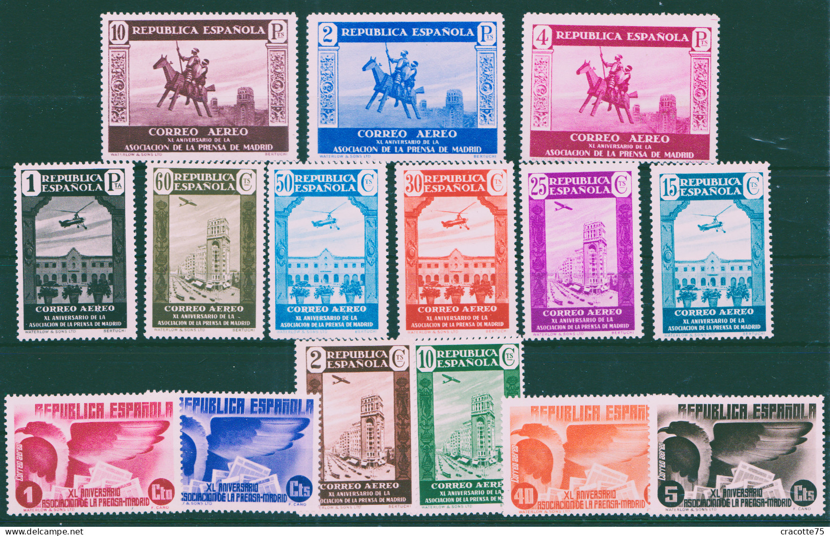 ESPAGNE - N°PA  96/110**/* - 40e Anniversaire De L'association De La Presse De Madrid - Unused Stamps