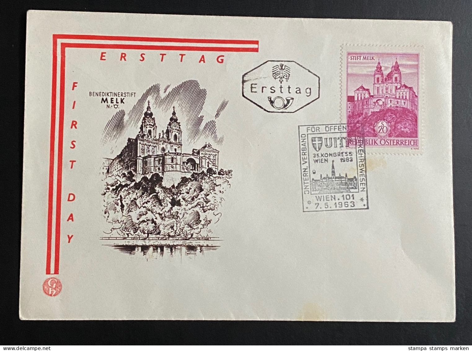 Österreich 1963 Bauten Mi. 1128 FDC Schmuckkuvert Sonderstempel Gestempelt/o WIEN - Briefe U. Dokumente