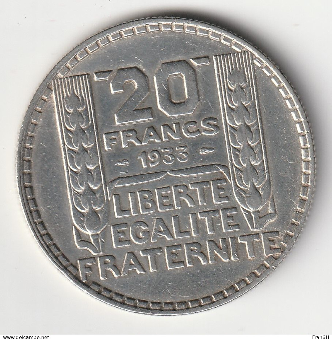 20 Francs Turin Argent 1933 - Silver - - 20 Francs