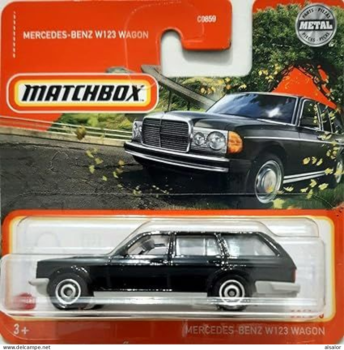 MERCEDES-BENZ W 123 WAGON NOIR - Matchbox (Mattel)