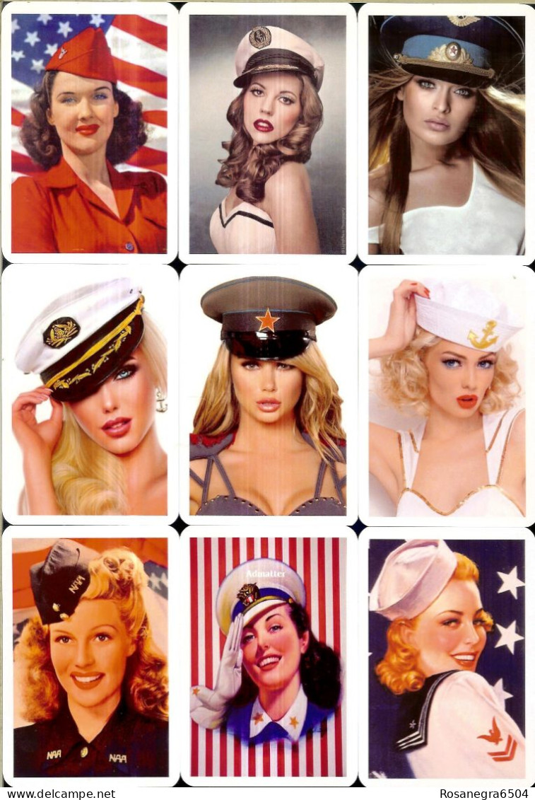 9 SPAIN POCKET CALENDARS - YEAR 2024 - PIN UPS MILITARY - Tamaño Pequeño : 2001-...