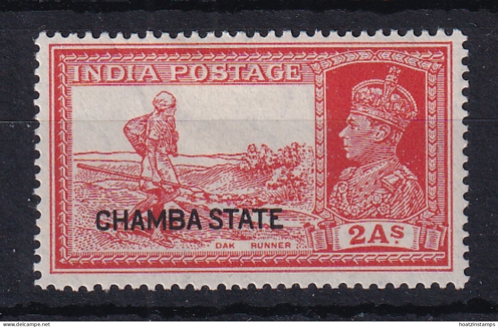 India - Chamba: 1938   KGVI 'Chamba State' OVPT   SG86    2a      MH - Chamba