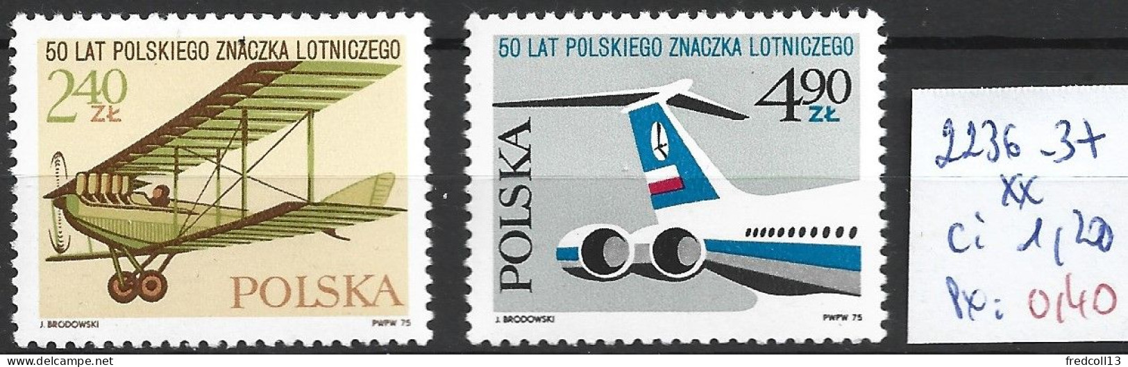POLOGNE 2236-37 ** Côte 1.20 € - Unused Stamps