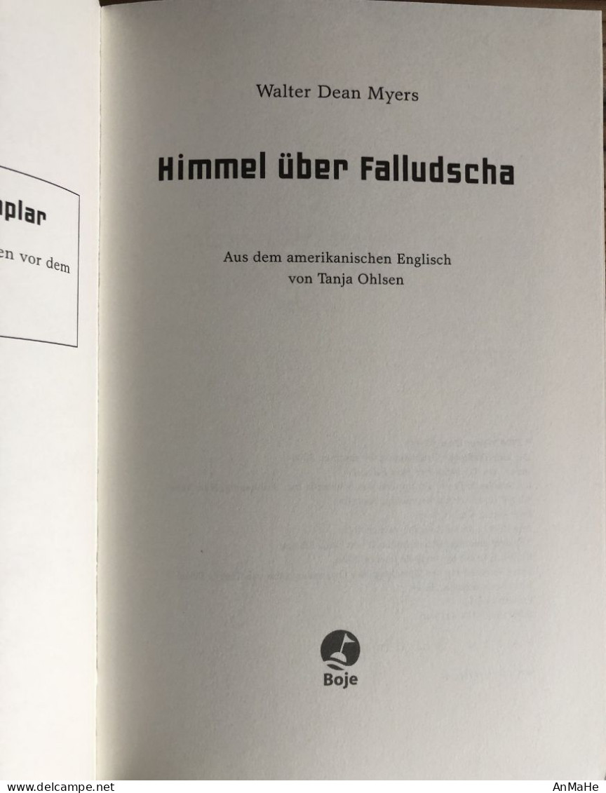 B1316 - Leseexemplar: Himmel über Falludscha - Walter Dean Myers - Roman - Amusement