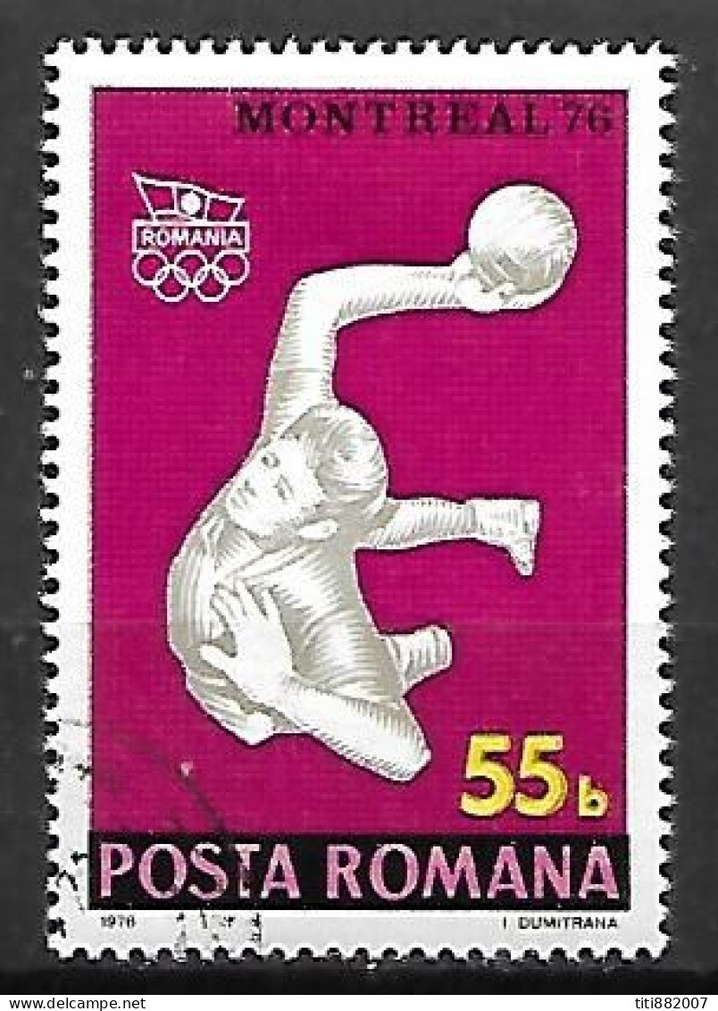 ROUMANIE    -    HAND-BALL   -    1976.  JO Montréal ,oblitéré. - Pallamano