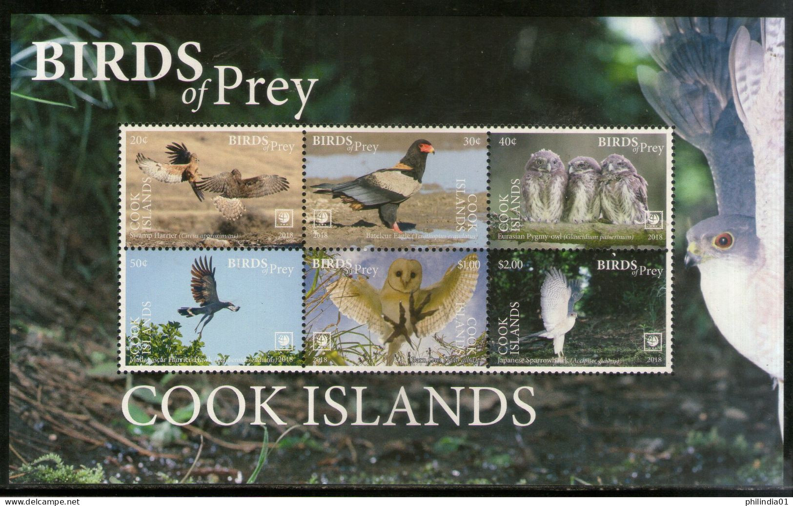 Cook Islands 2018 Birds Of Prey Eagle Wildlife Sheetlet MNH # 9193 - Águilas & Aves De Presa