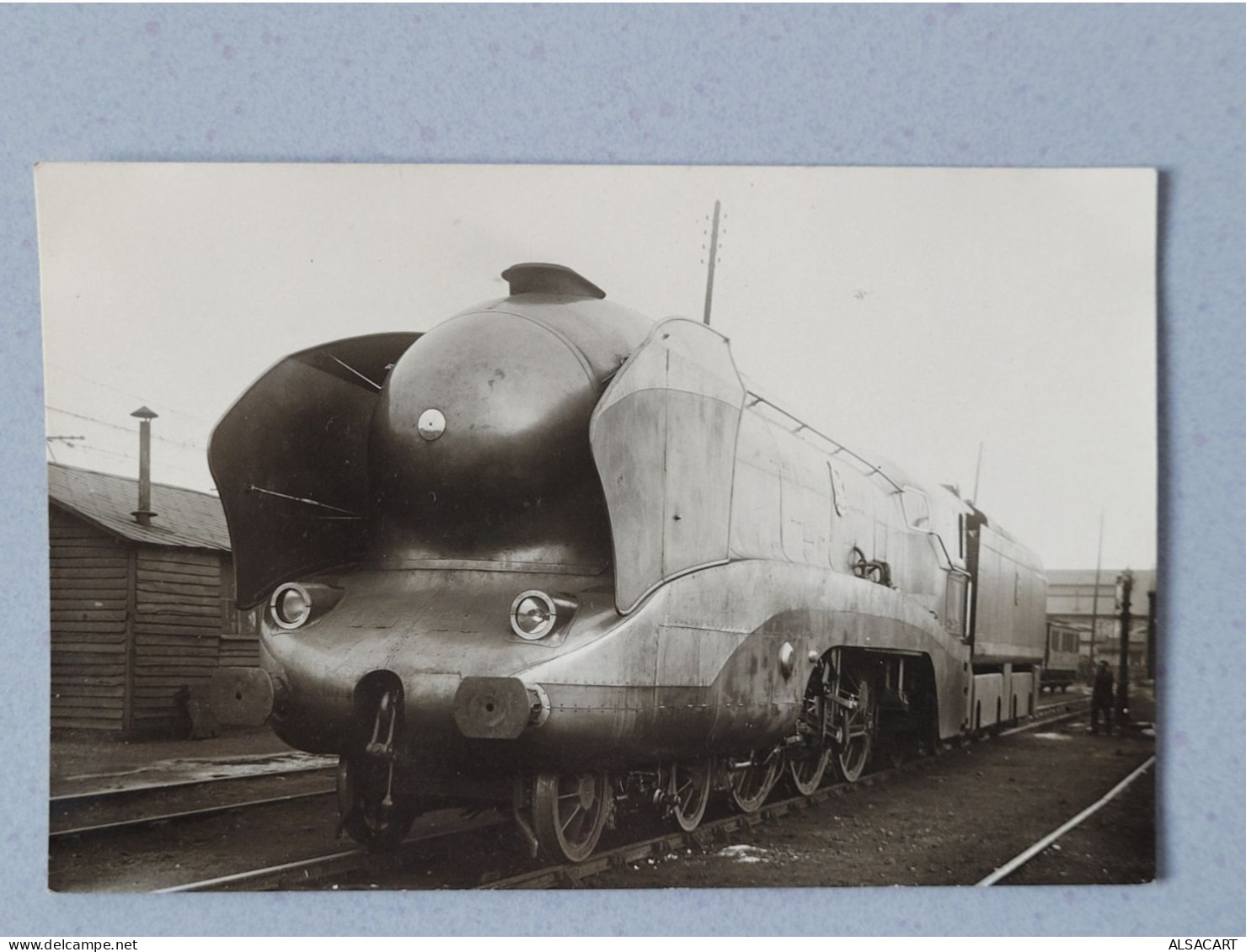 Carte Photo Locomotive - Trains