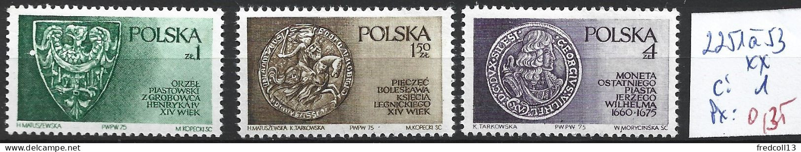 POLOGNE 2251 à 53 ** Côte 1 € - Neufs