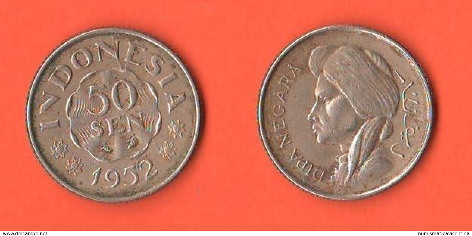 Indonesia 50 Sen 1952 Nickel Typological Coin - Indonesië