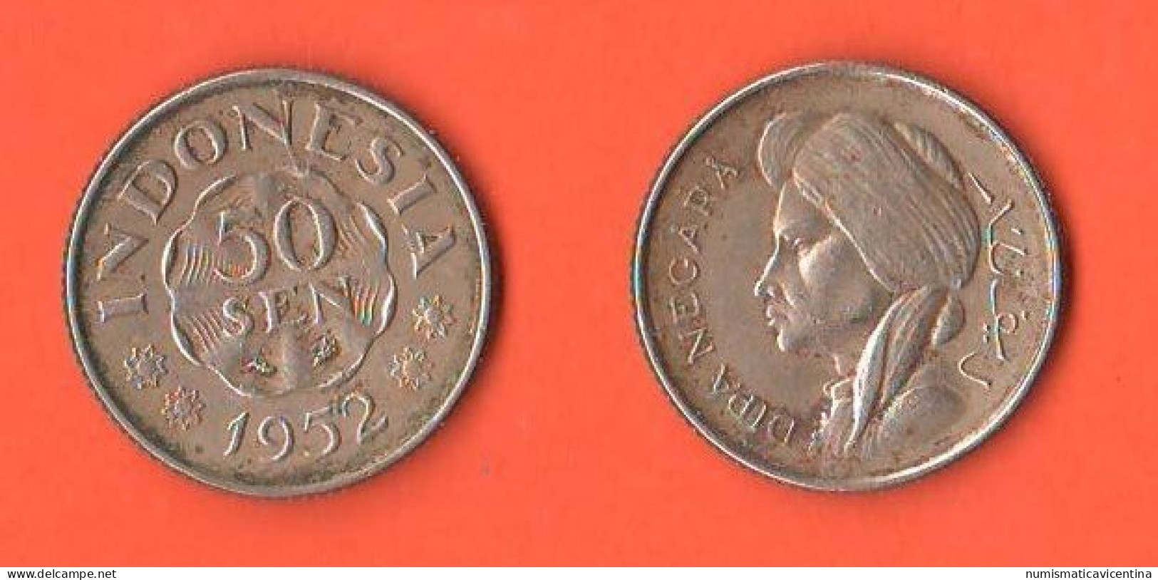 Indonesia 50 Sen 1952 Nickel Typological Coin - Indonésie