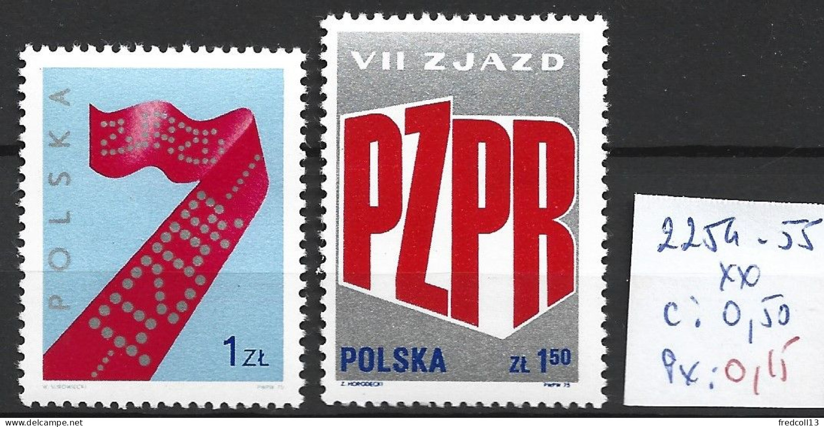 POLOGNE 2254-55 ** Côte 0.50 € - Ungebraucht