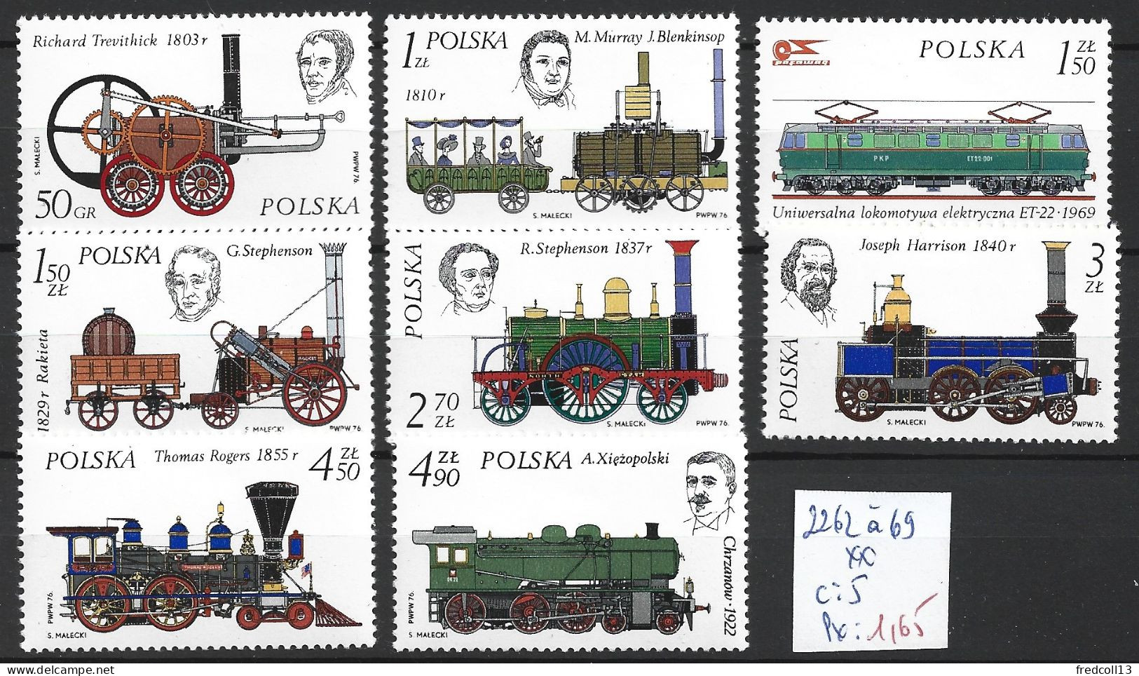 POLOGNE 2262 à 69 ** Côte 5 € - Unused Stamps