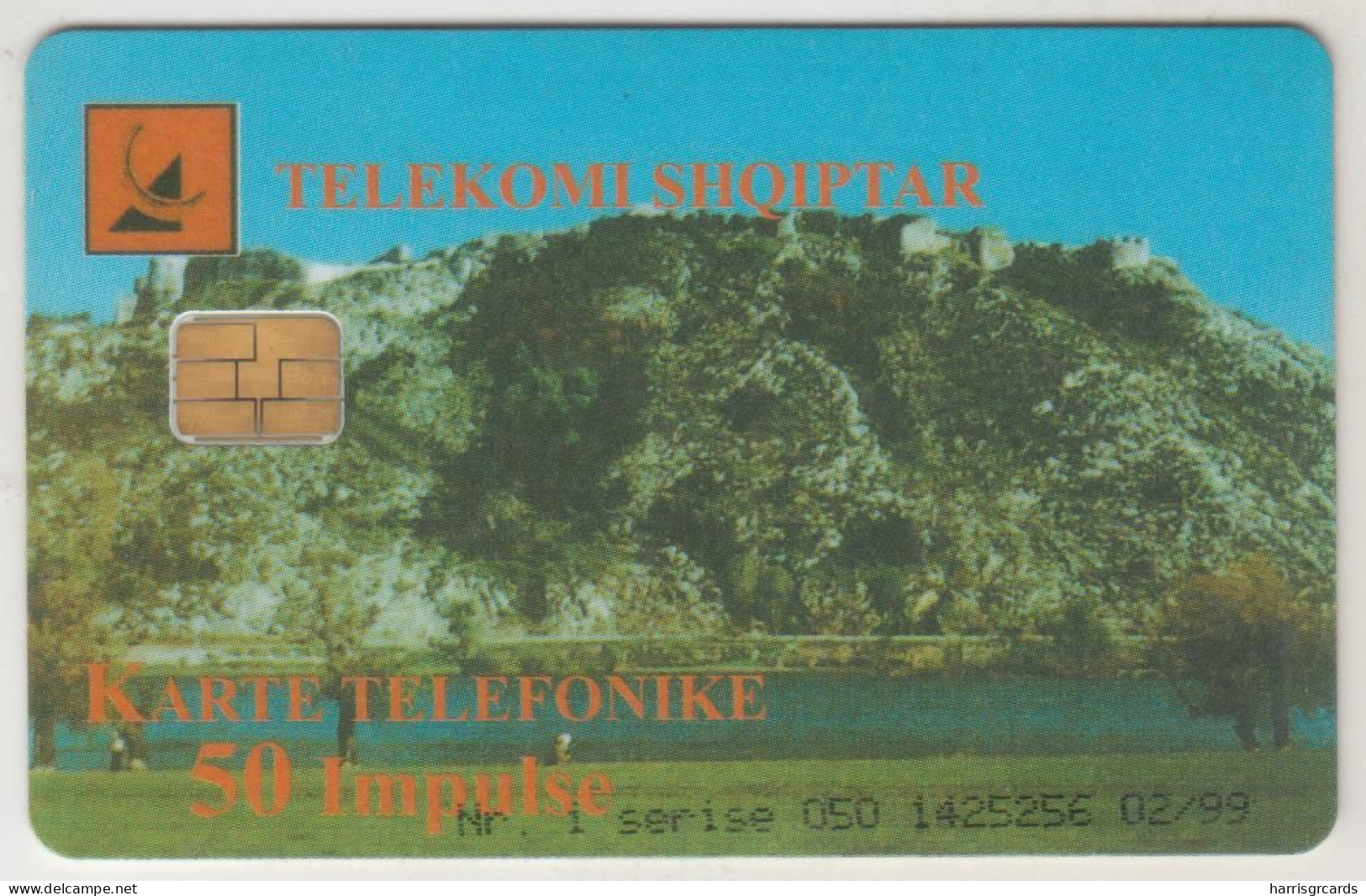 ALBANIA - Castle On Hill ,CN: Black, 02/99, Tirage 180.000, 50 U, Used - Albanië