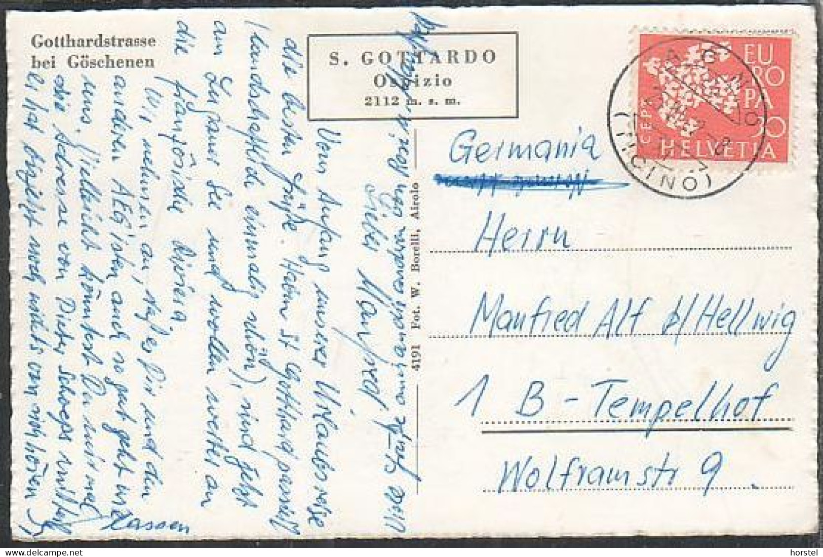 Schweiz - St. Gotthard Pass - Alte Gotthardstrasse Bei Göschenen - Kehren - Cars - Reisebus - Nice Stamp "Cept" - Airolo