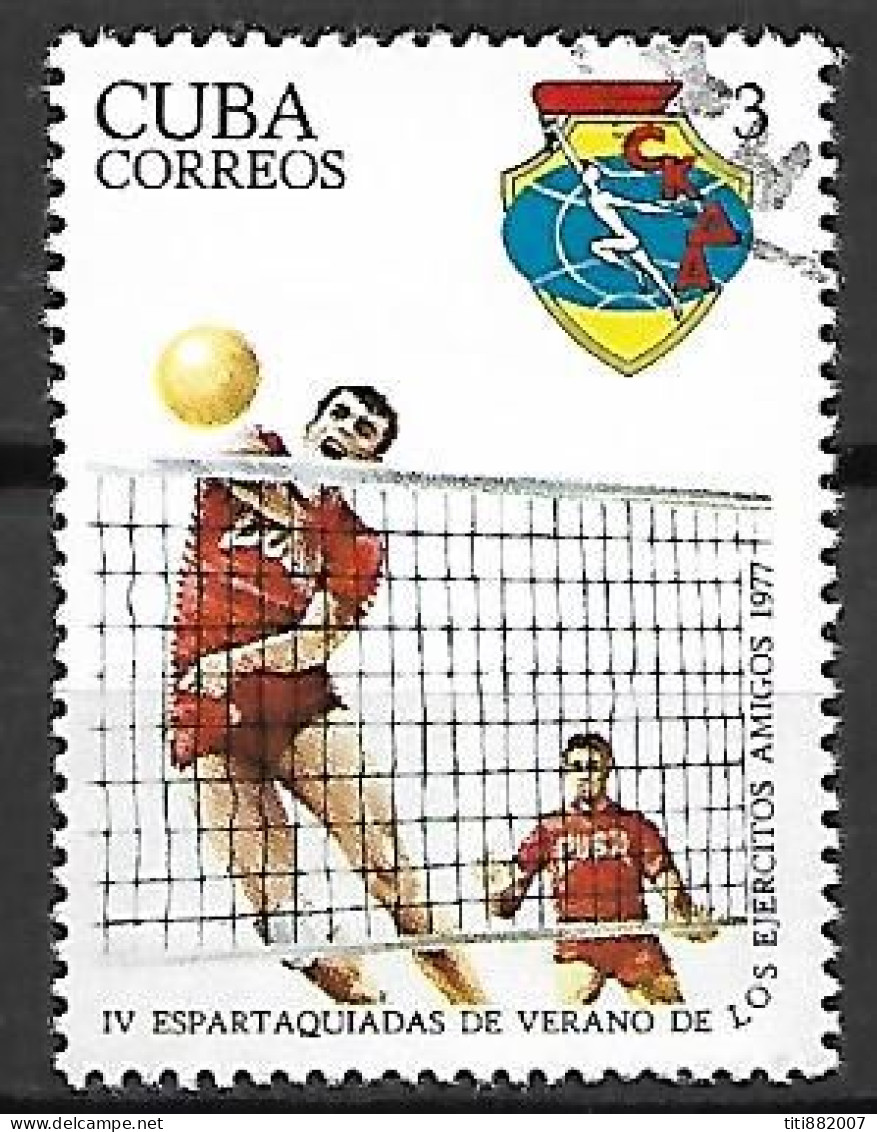 C U B A       -     1977.   VOLLEY - BALL     -     Oblitéré - Volleyball